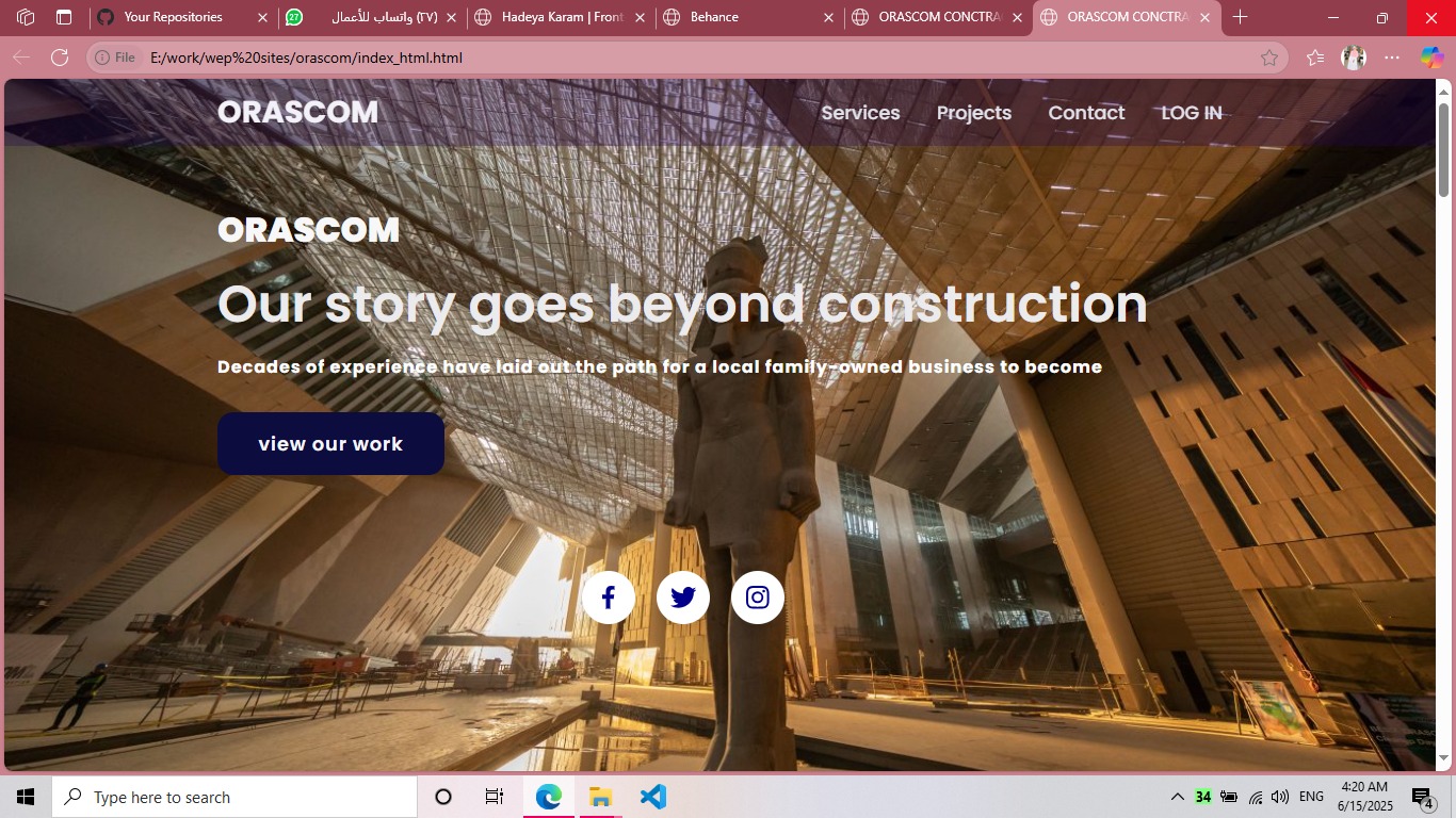 ORASCOM Maintenance Center Website